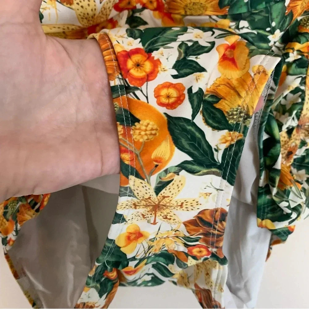 Niptuck Orange Brown One Piece Bathing Suit 12 - Picture 6 of 8